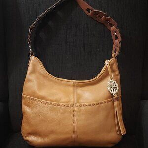 Brighton Kodiak Tan Leather Hobo Shoulder Bag